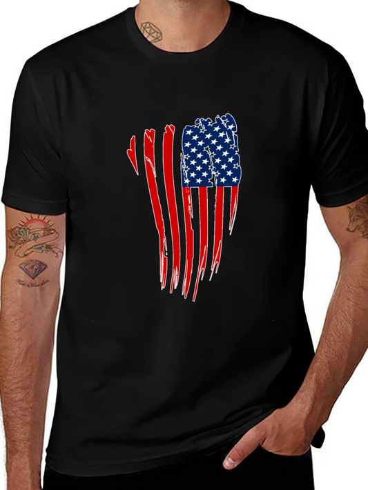 American Flag Distressed Graphic Tee