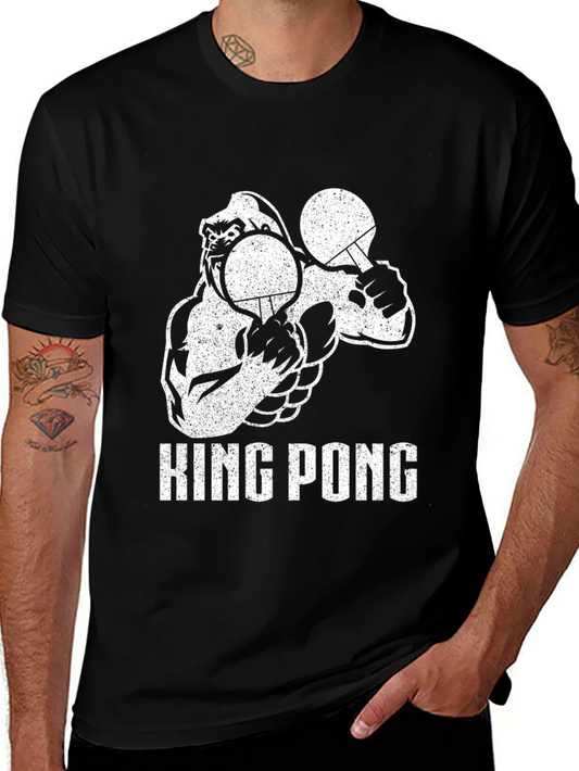 King Pong T-Shirt - Gorilla Table Tennis Graphic Tee