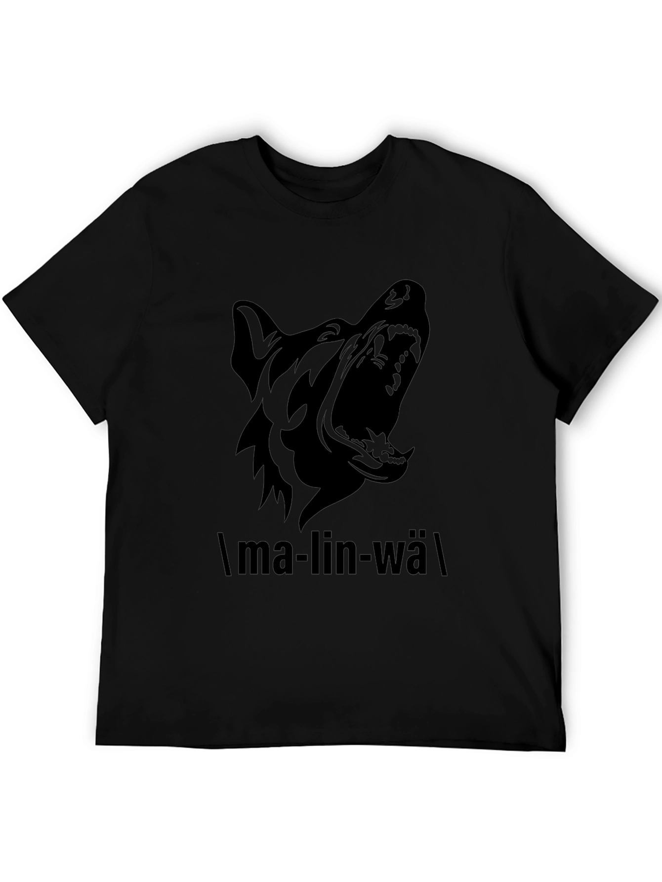 Black Wolf Graphic Tee - Malinois Breed