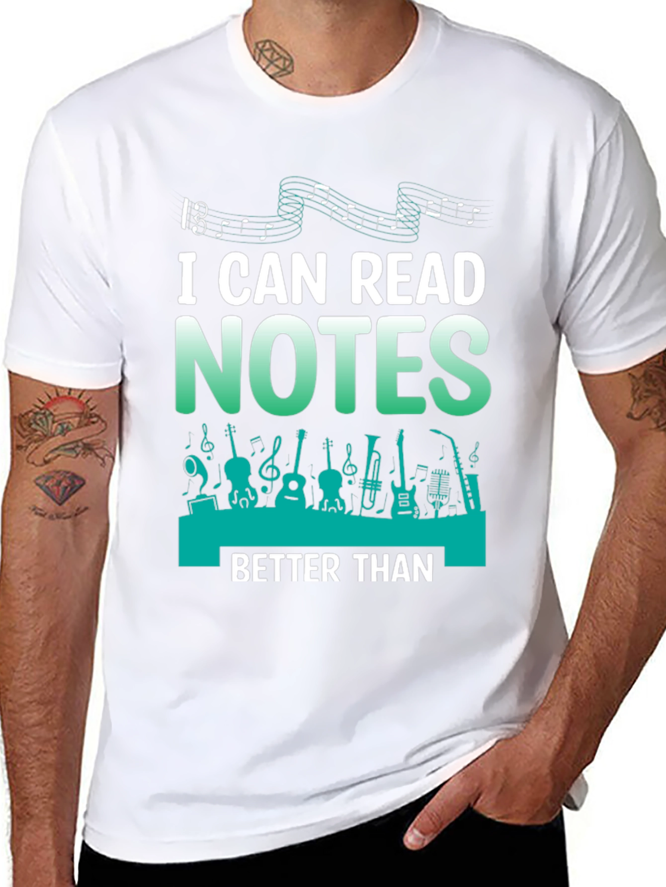 Musician T-Shirt: I Can Read Notes Better Than