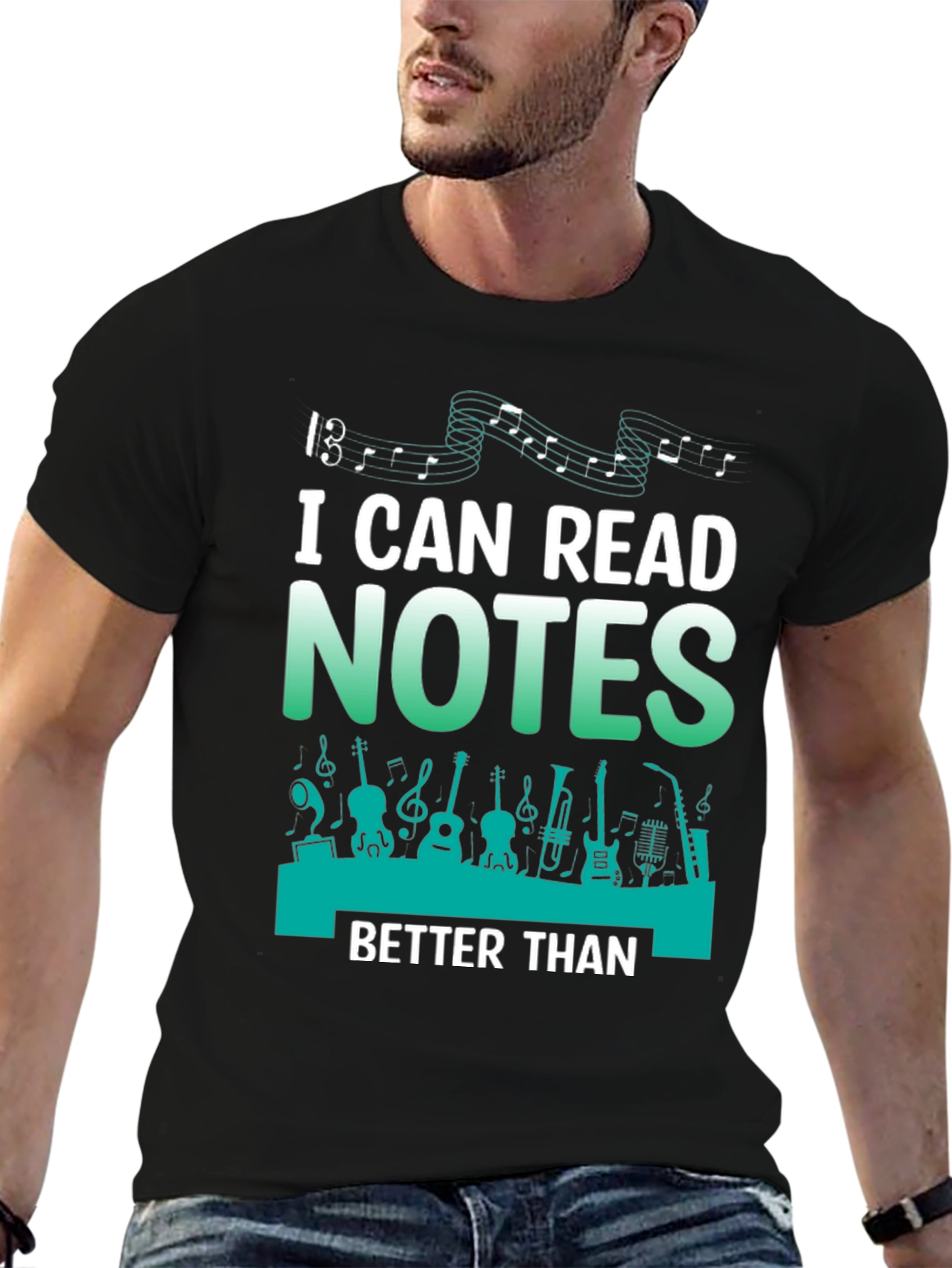 Musician T-Shirt: I Can Read Notes Better Than