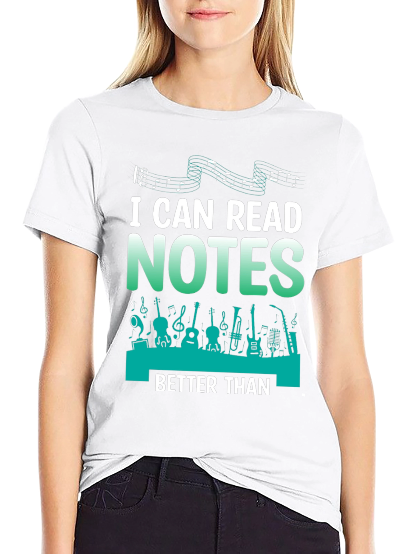Musician T-Shirt: I Can Read Notes Better Than