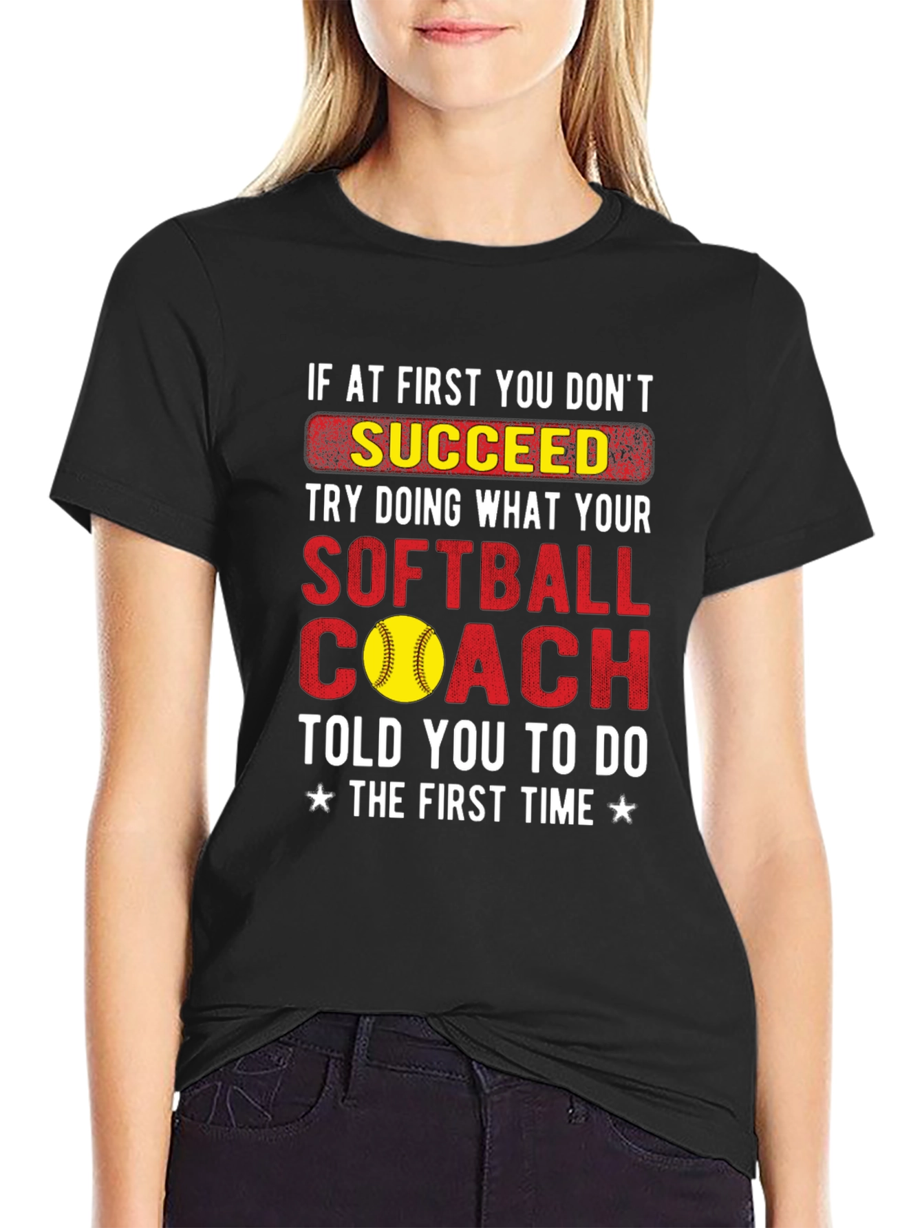 Softball Coach Graphic T-Shirt