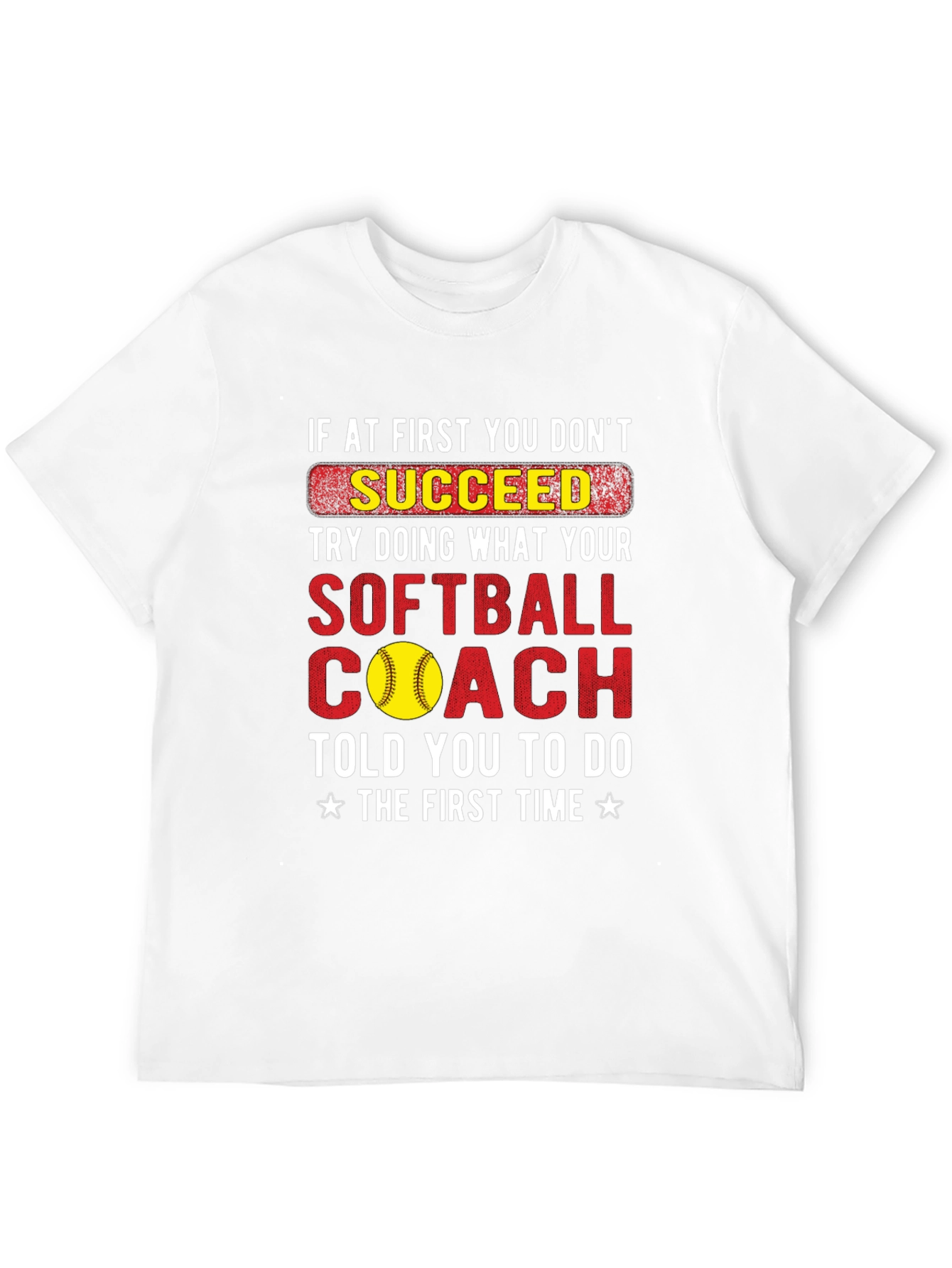Softball Coach Graphic T-Shirt