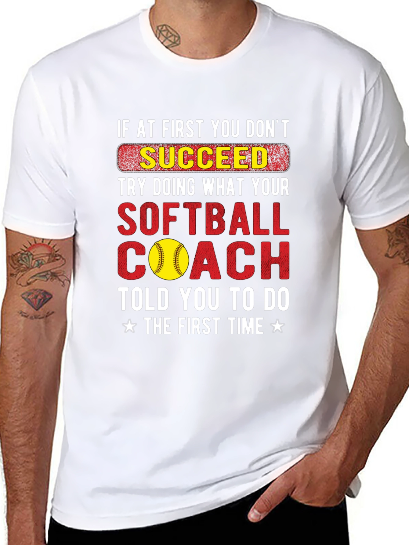 Softball Coach Graphic T-Shirt