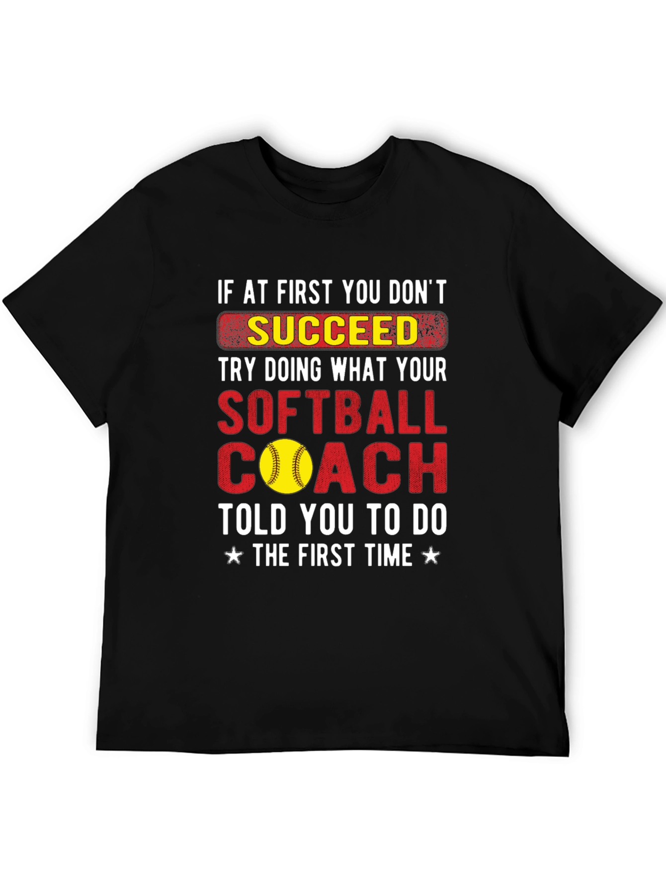 Softball Coach Graphic T-Shirt