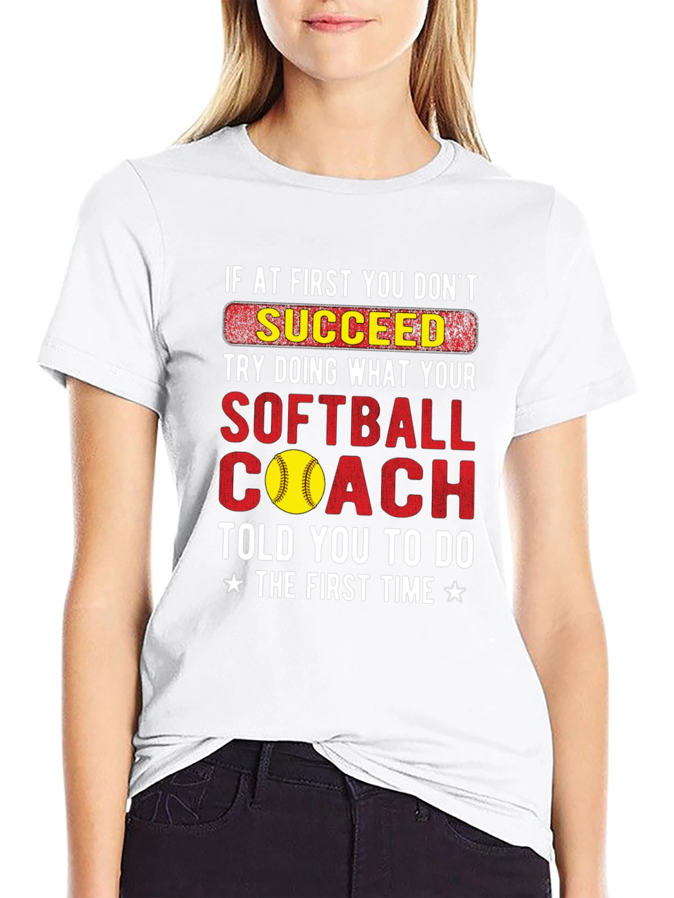 Softball Coach Graphic T-Shirt