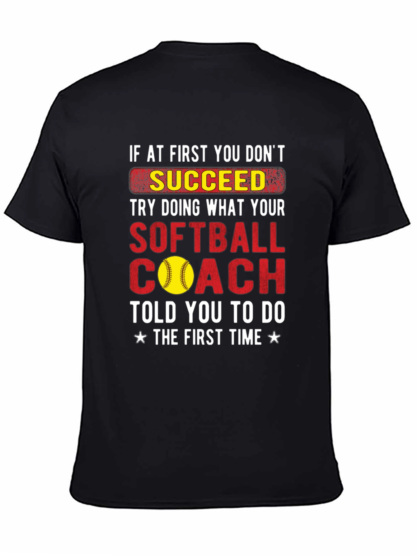 Softball Coach Graphic T-Shirt