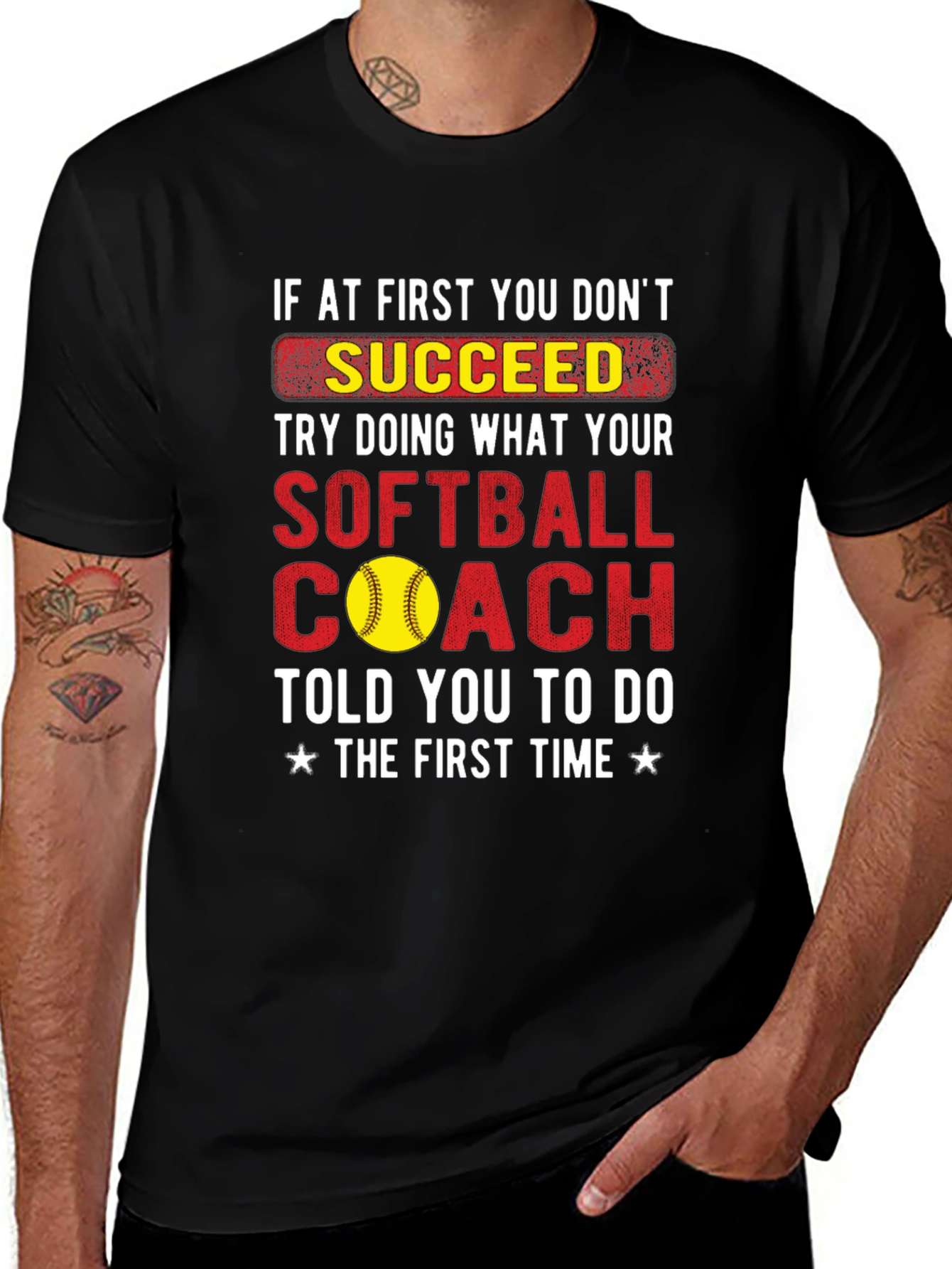 Softball Coach Graphic T-Shirt