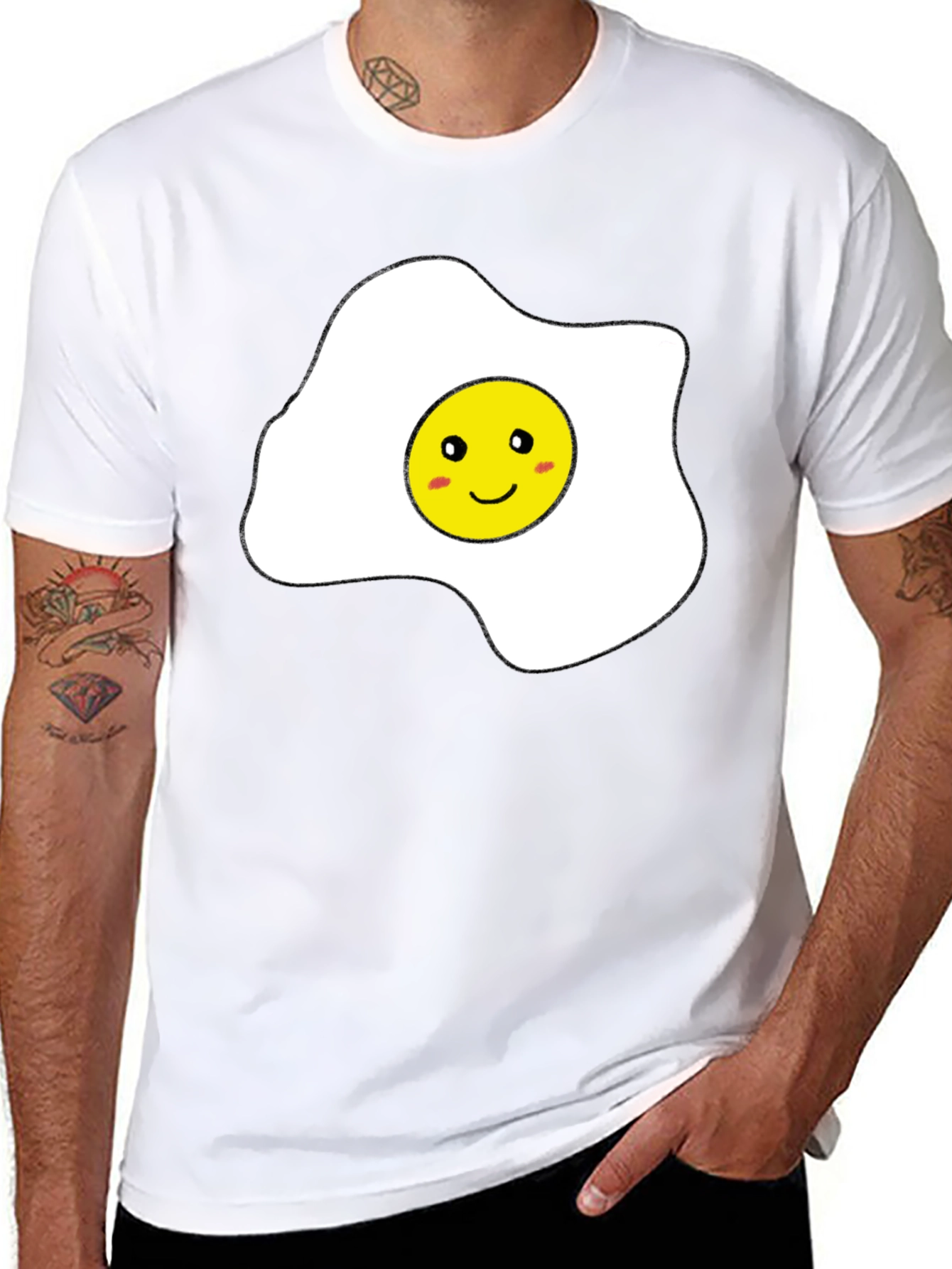 Funny Sunny Side Up Egg Graphic T-Shirt