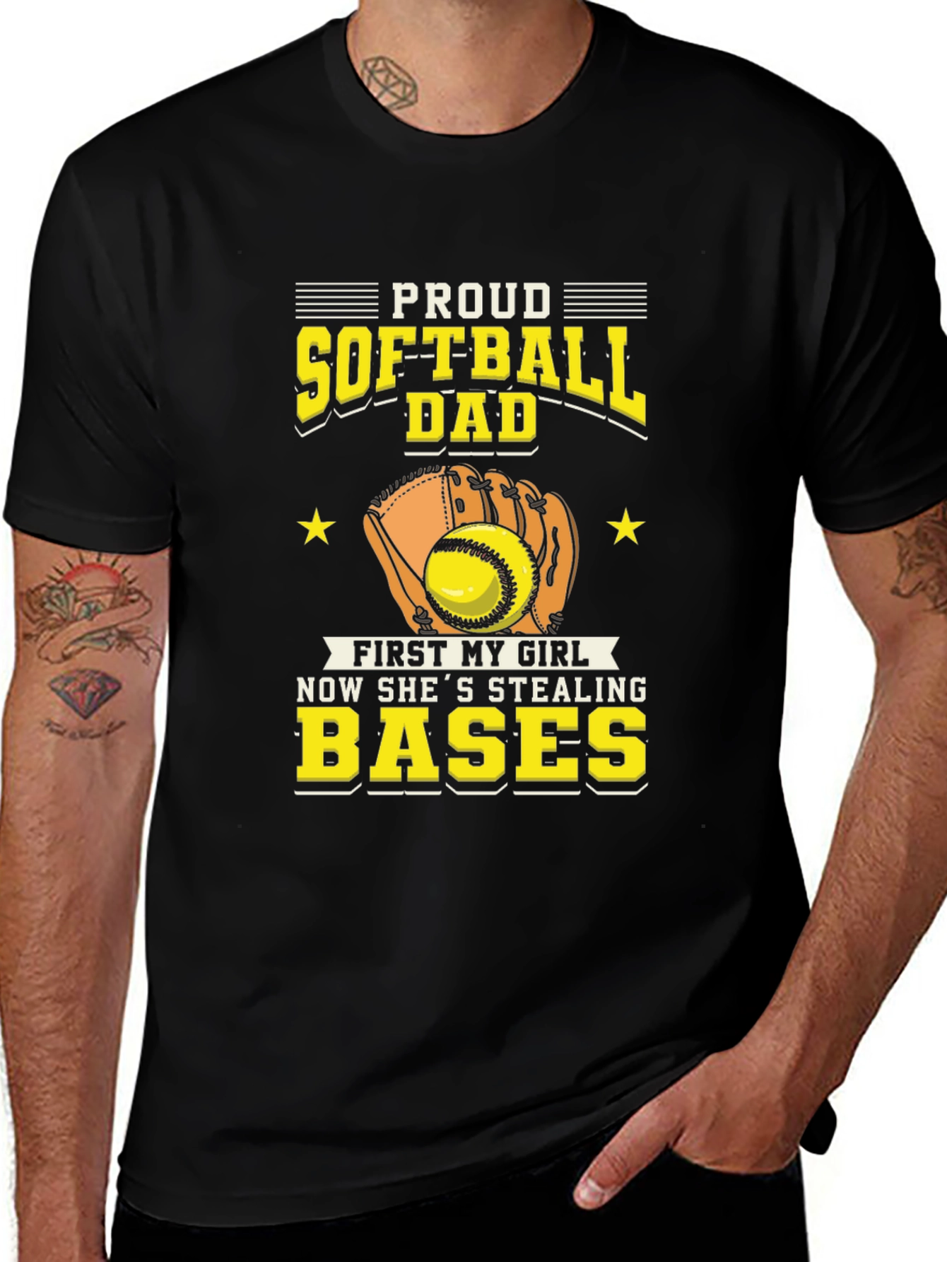 Proud Softball Dad T-Shirt