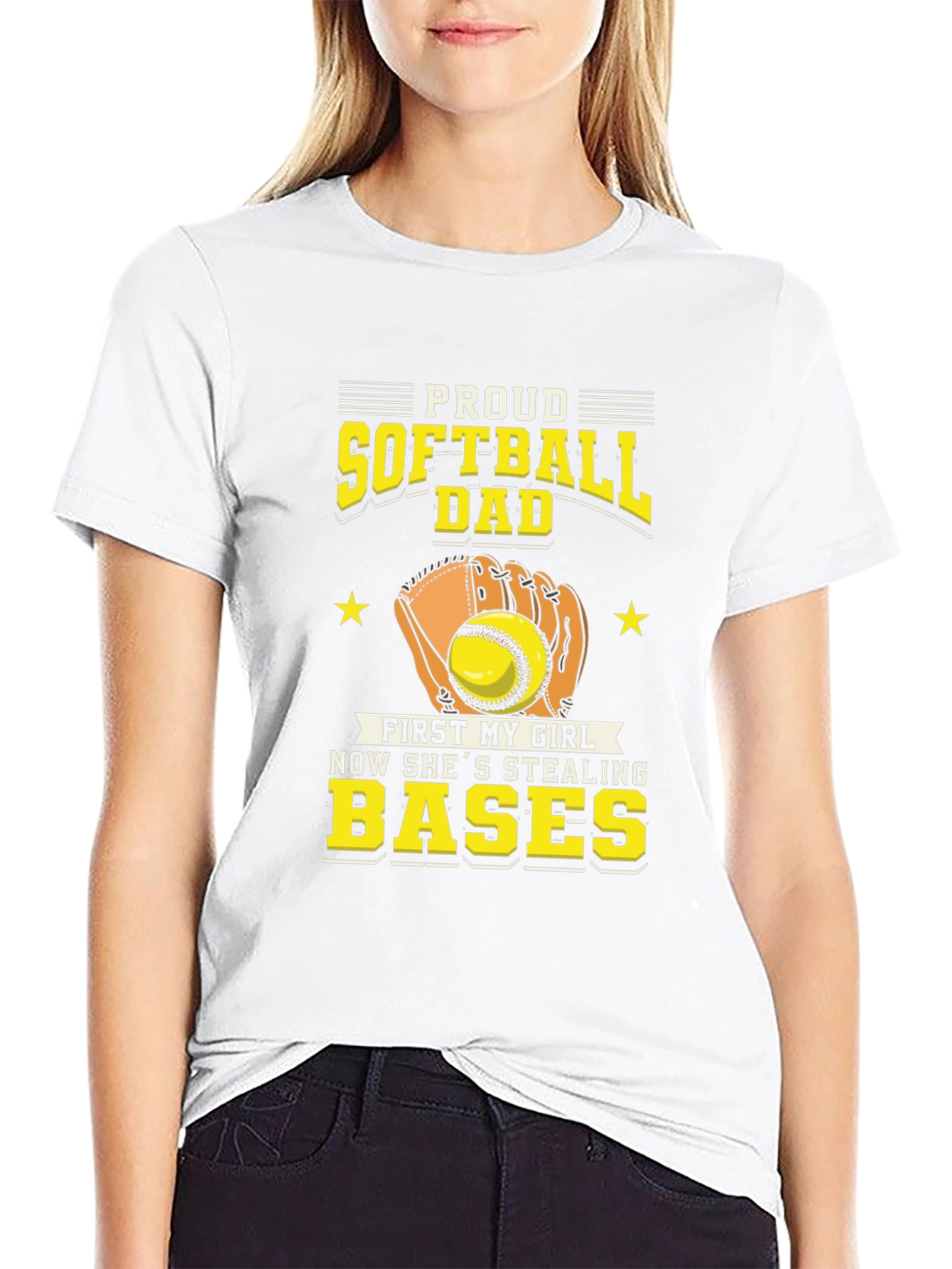 Proud Softball Dad T-Shirt