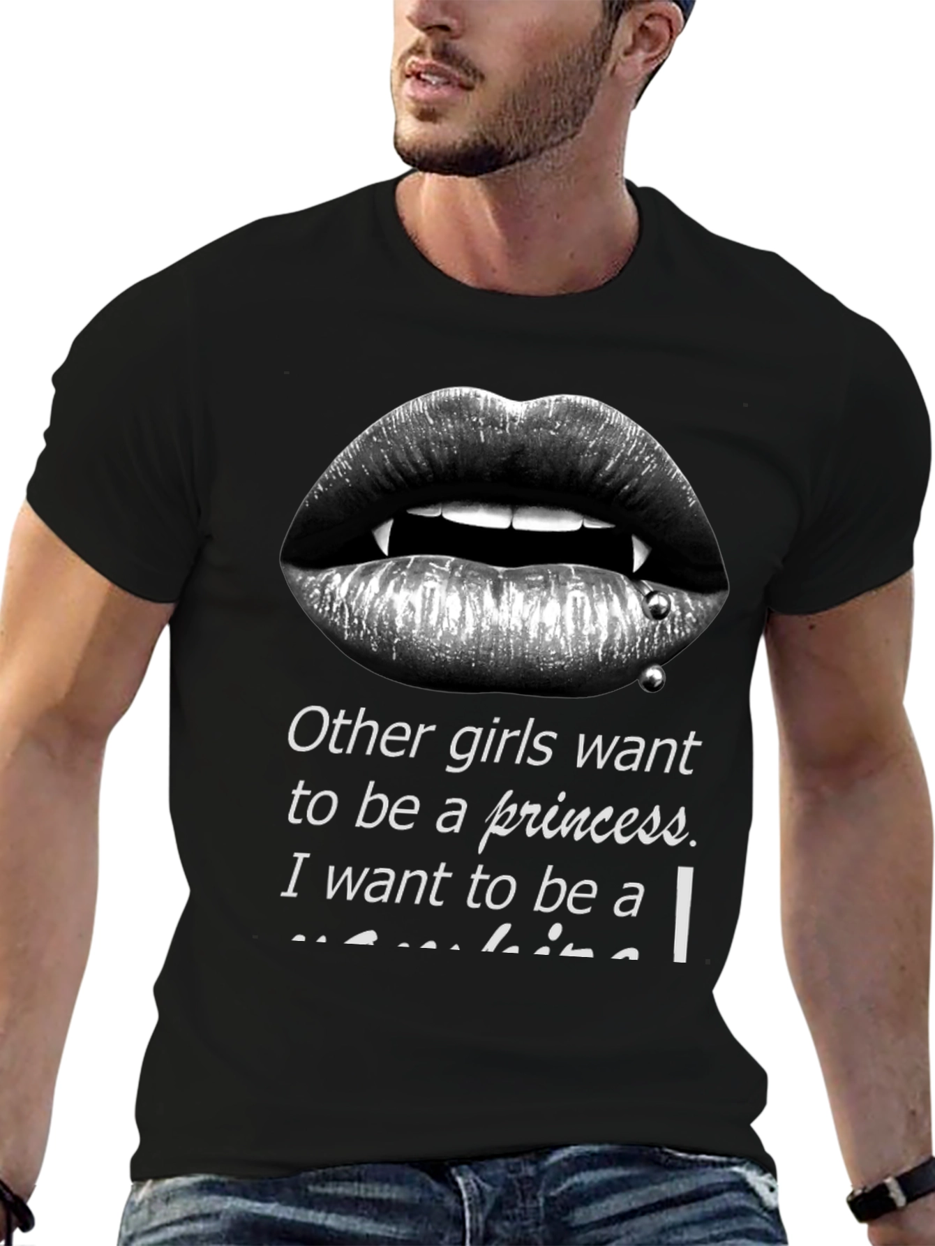 Vampire Lips Graphic T-Shirt - Princess Alternative