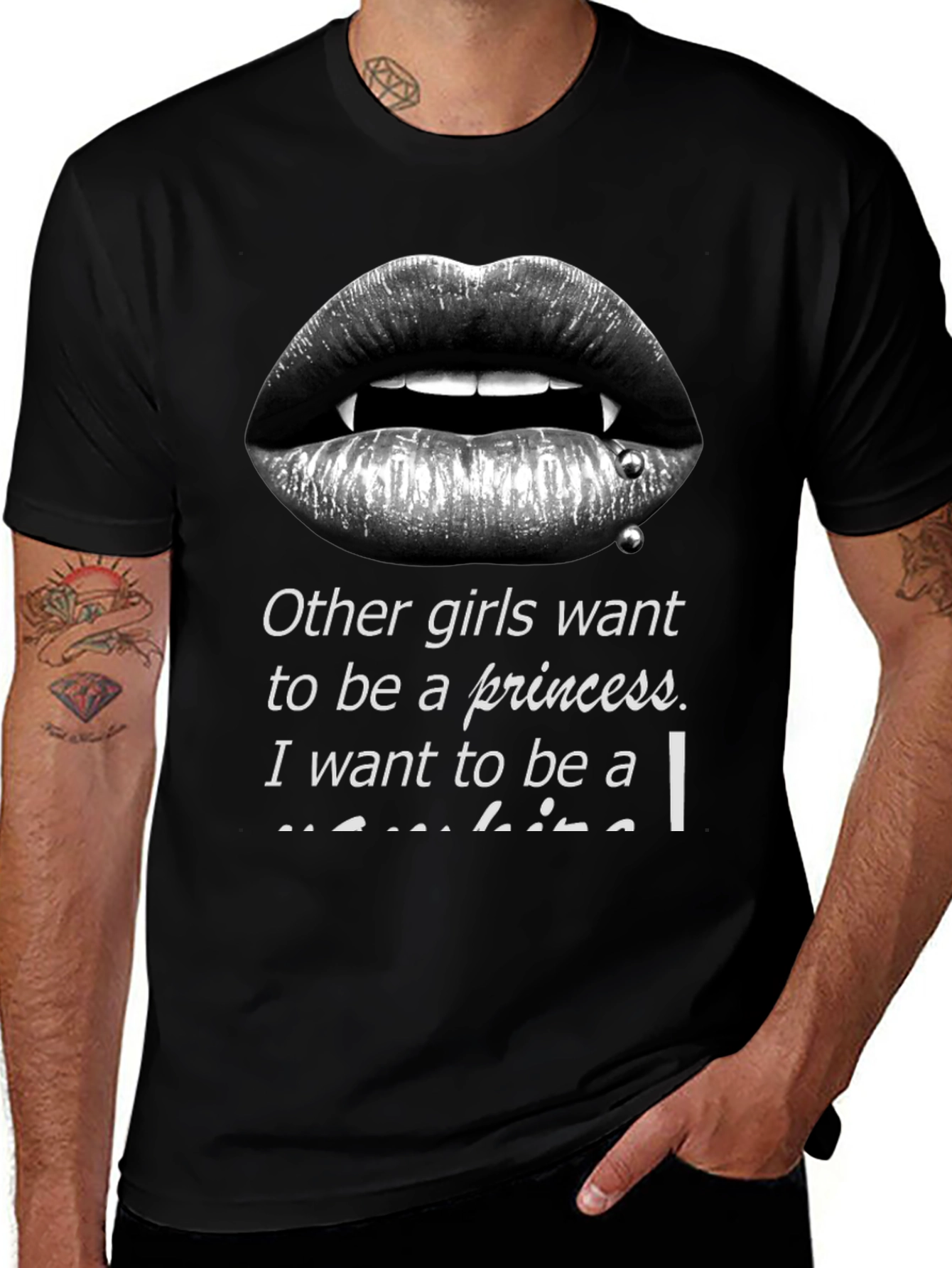 Vampire Lips Graphic T-Shirt - Princess Alternative
