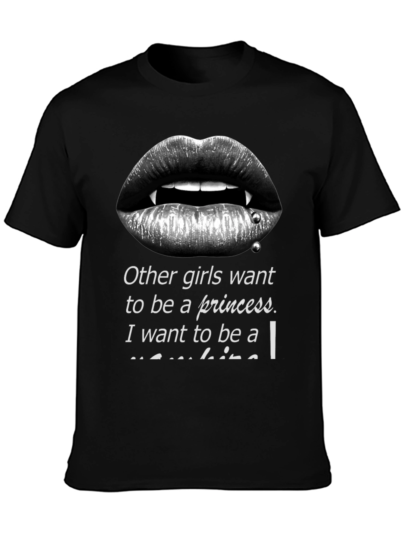 Vampire Lips Graphic T-Shirt - Princess Alternative