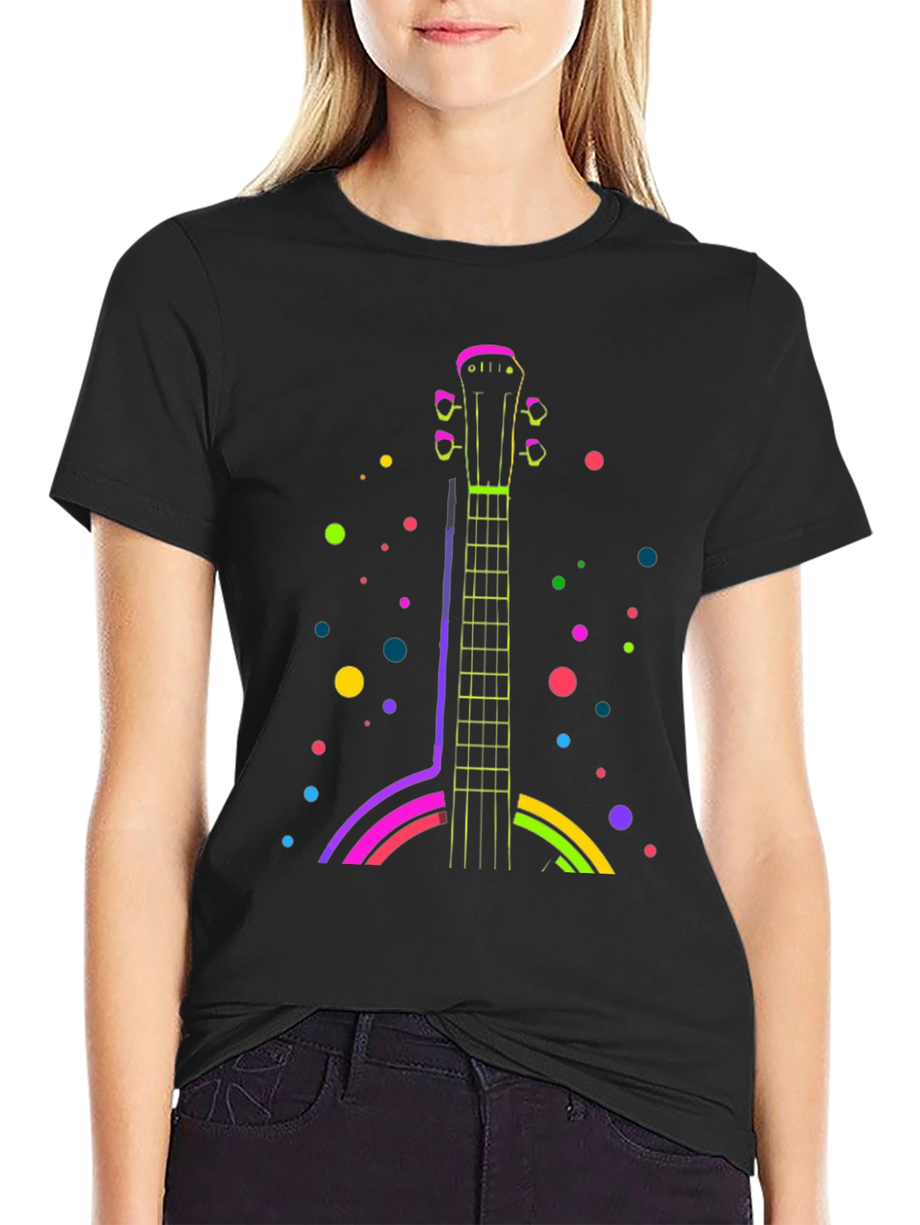 Neon Guitar T-Shirt - Funky Music Tee