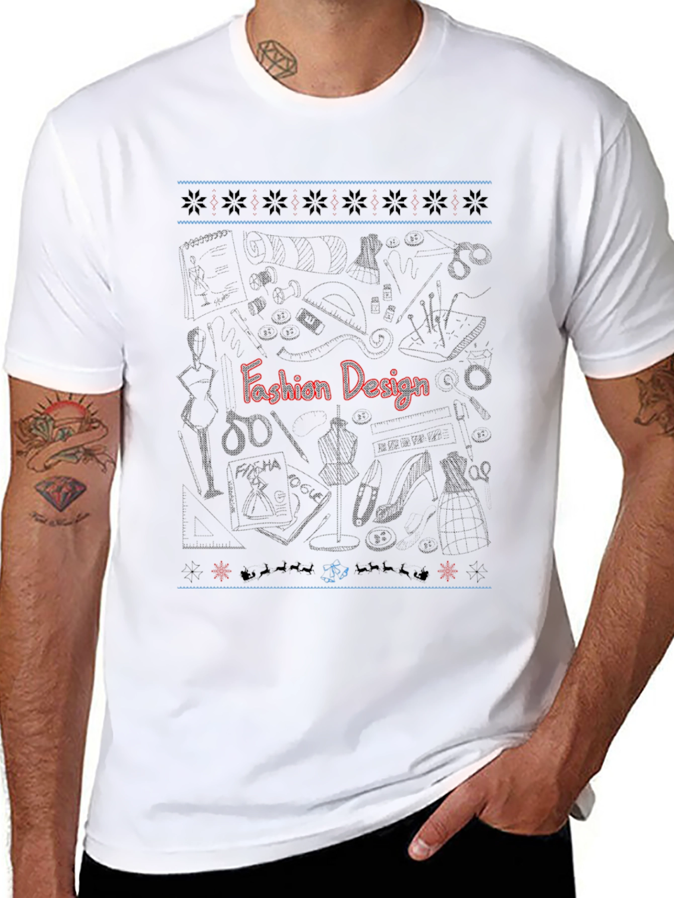 Fashion Design Black T-Shirt