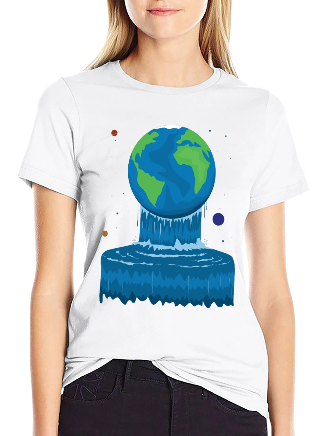 Earth Waterfall Graphic Tee - Unique Design!