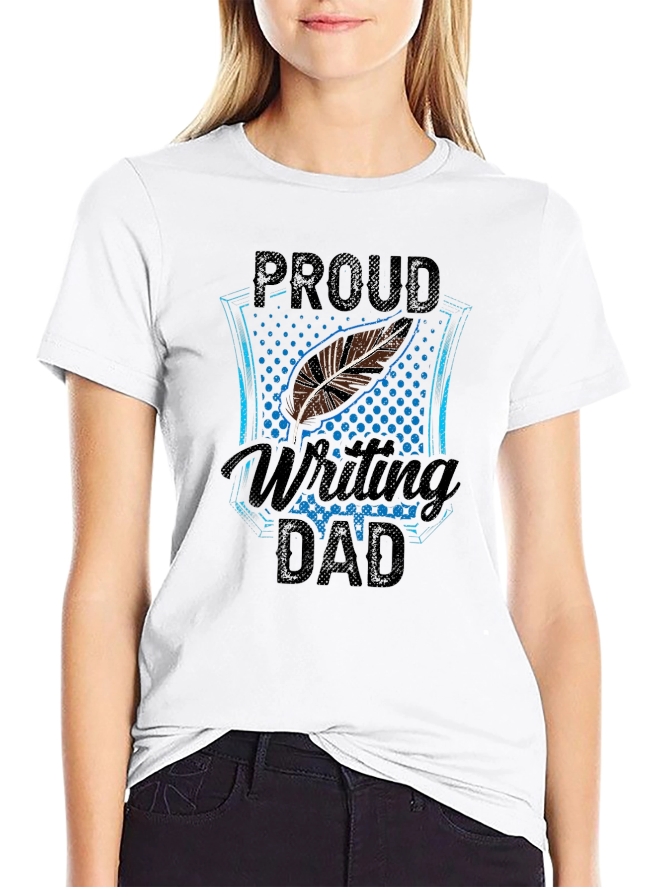 Proud Writing Dad Graphic T-Shirt