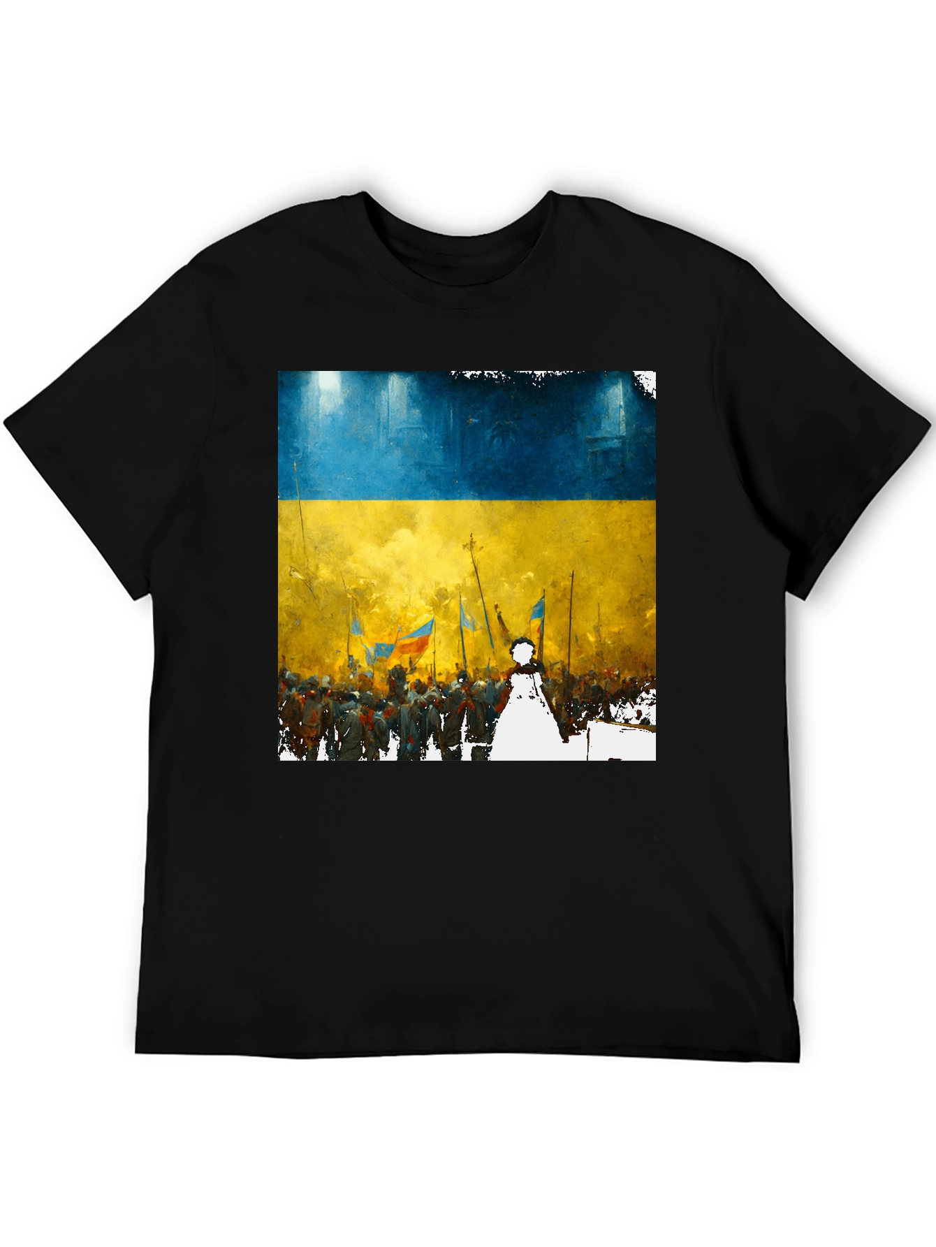 Ukraine Flag T-Shirt - Artistic Design