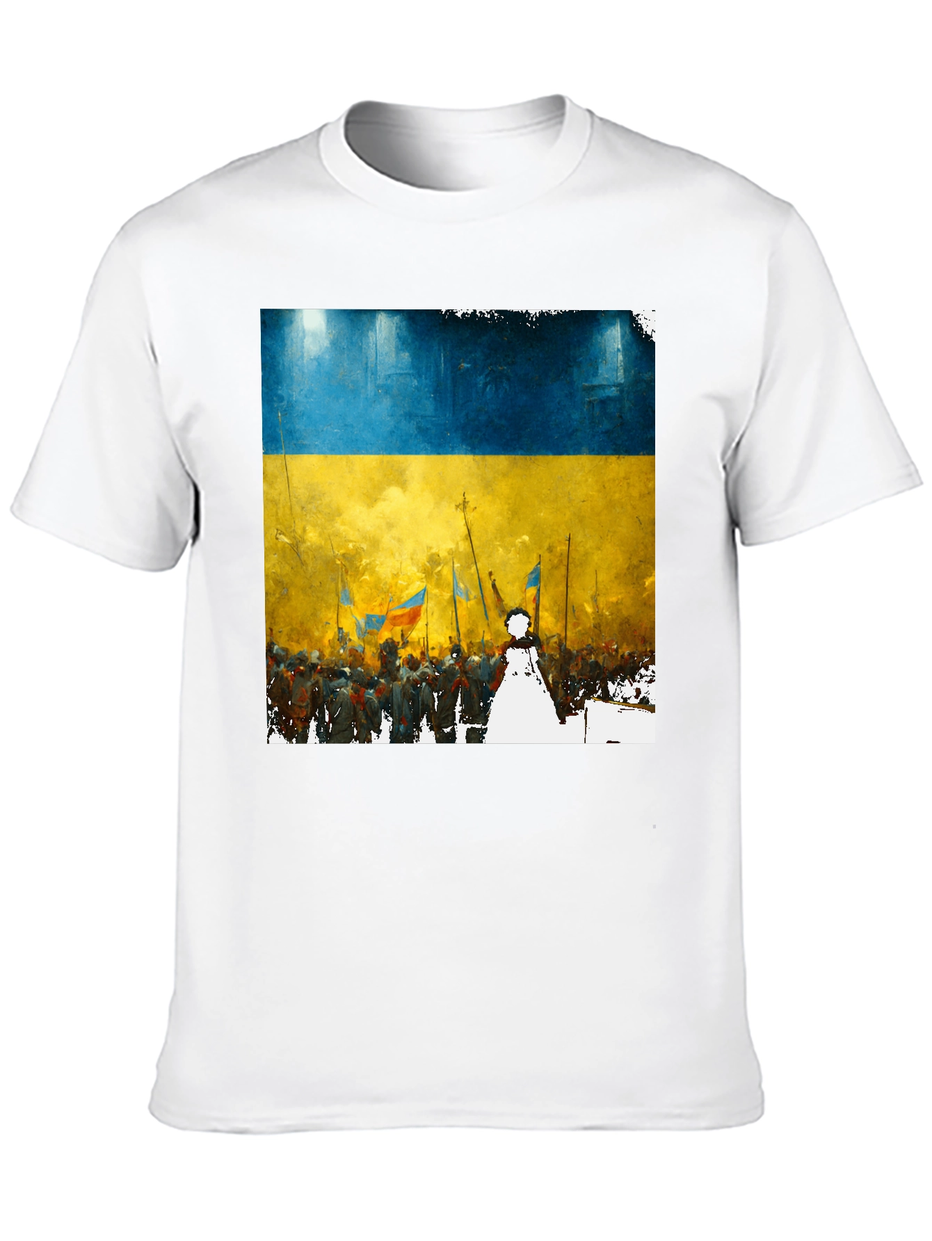 Ukraine Flag T-Shirt - Artistic Design