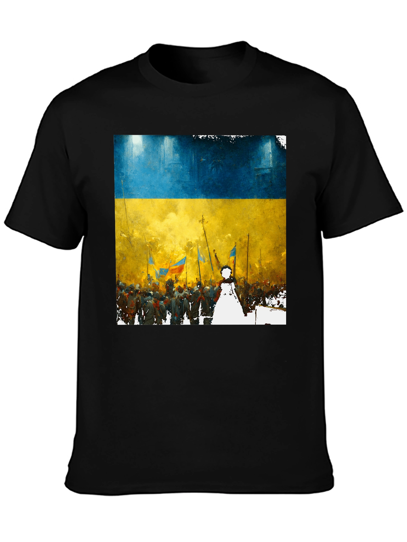 Ukraine Flag T-Shirt - Artistic Design