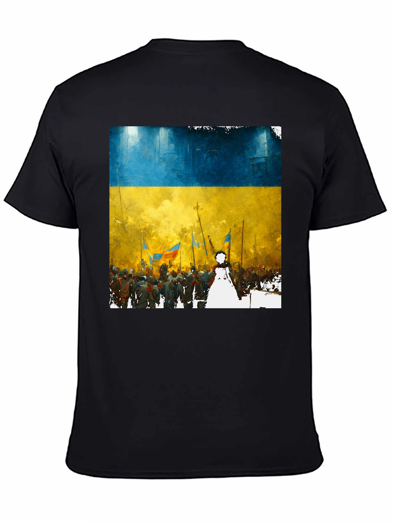 Ukraine Flag T-Shirt - Artistic Design