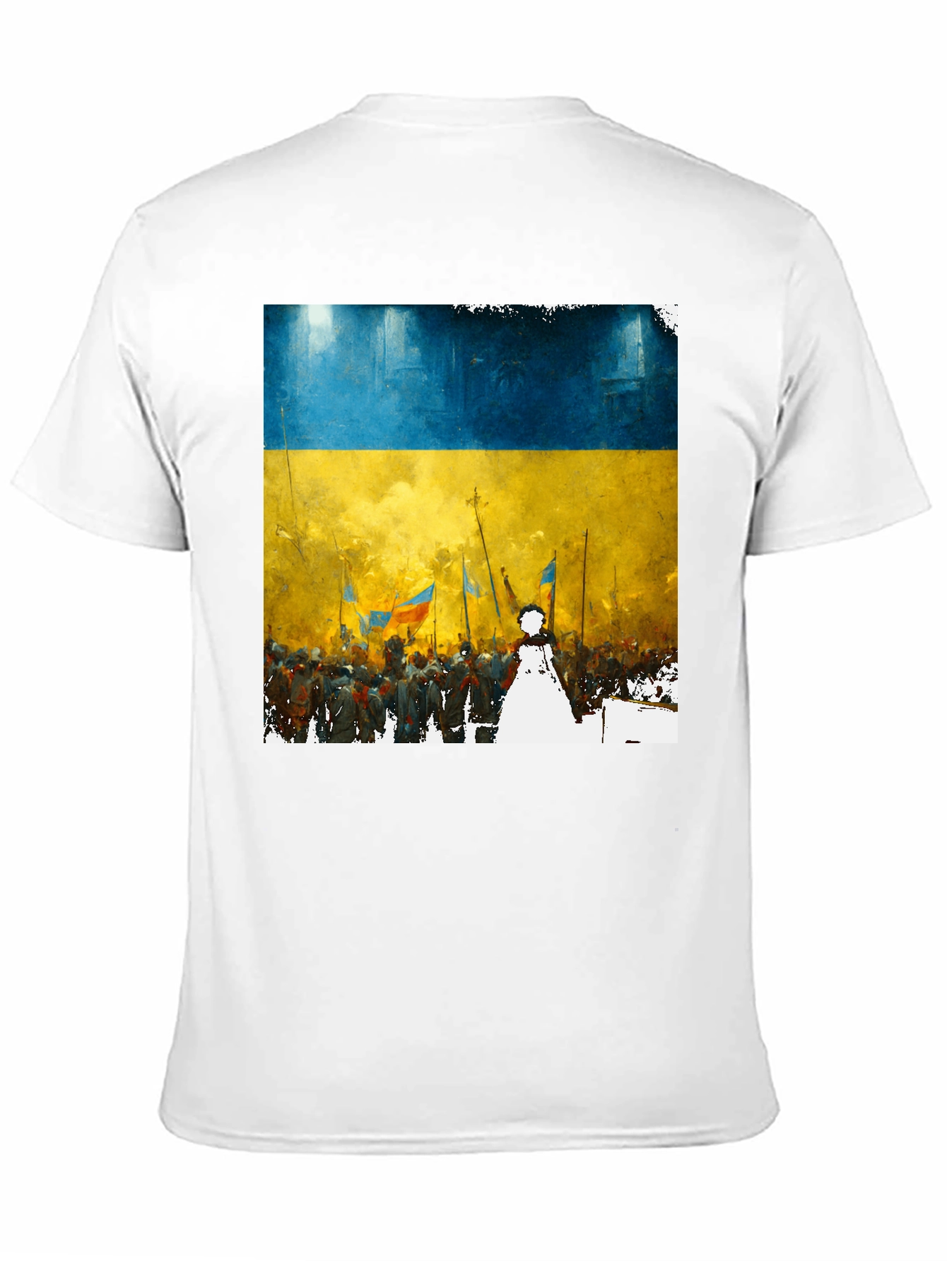 Ukraine Flag T-Shirt - Artistic Design
