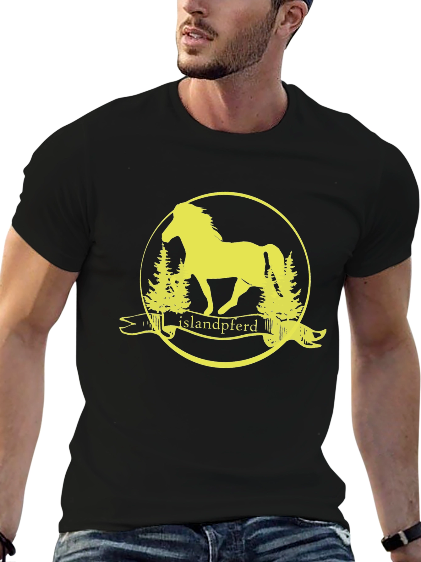 Islandpferd T-Shirt - Horse Graphic Tee - Black