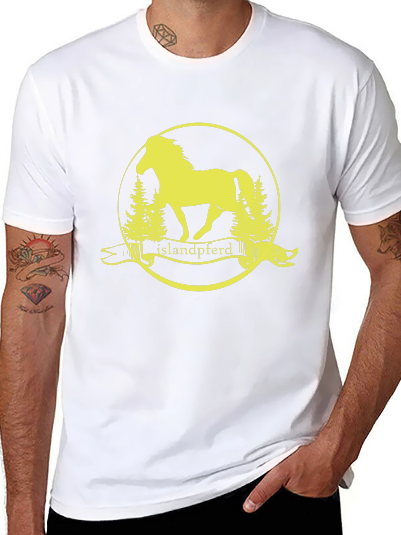 Islandpferd T-Shirt - Horse Graphic Tee - Black