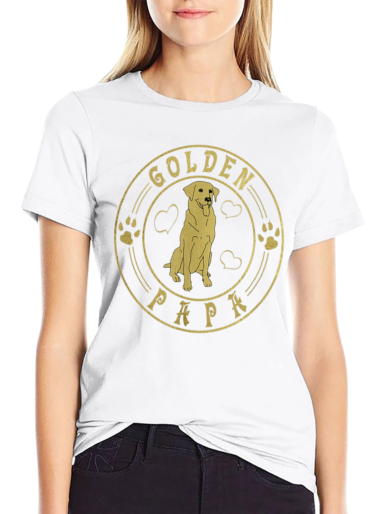 Golden Papa Dog T-Shirt - Dog Lover Gift