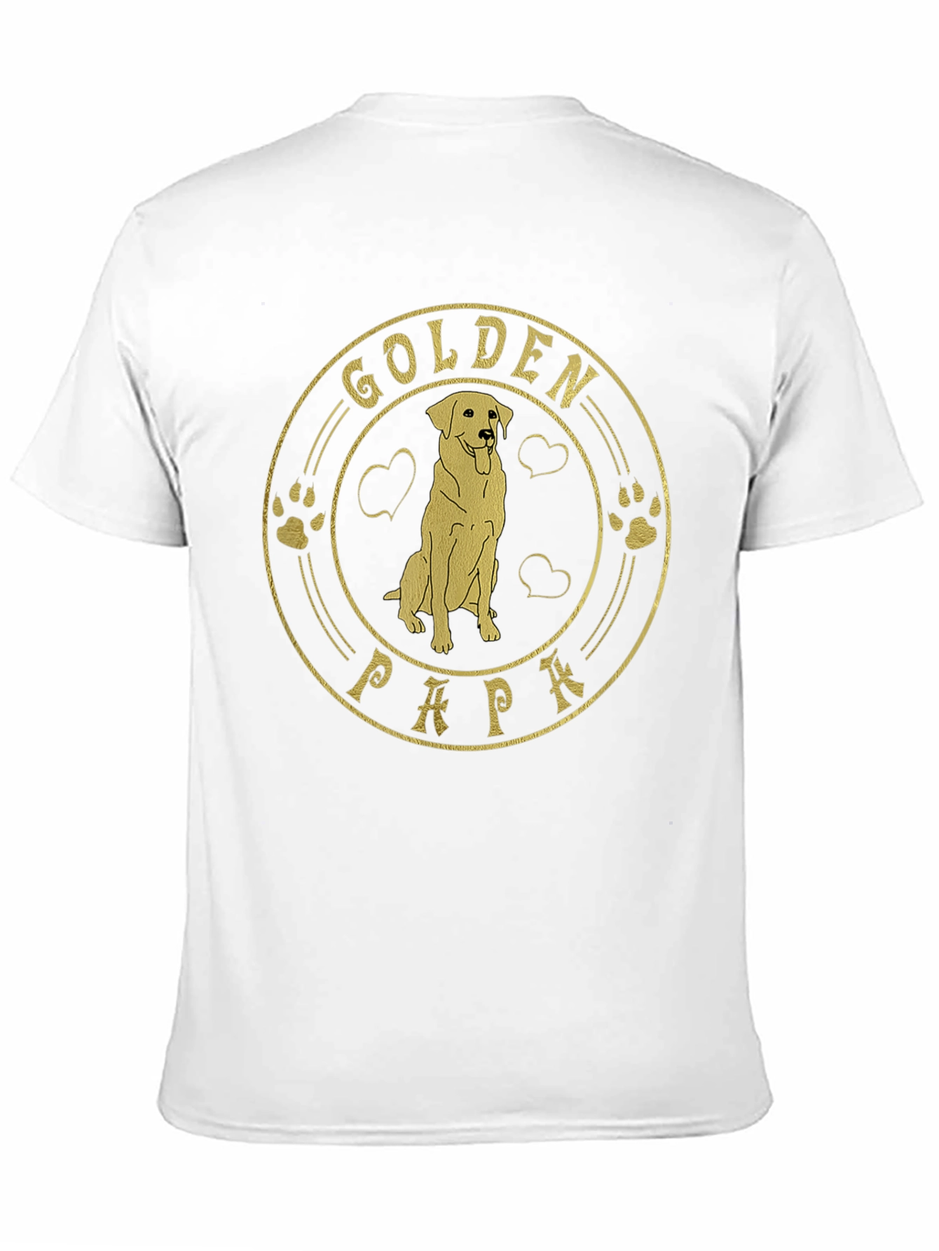 Golden Papa Dog T-Shirt - Dog Lover Gift