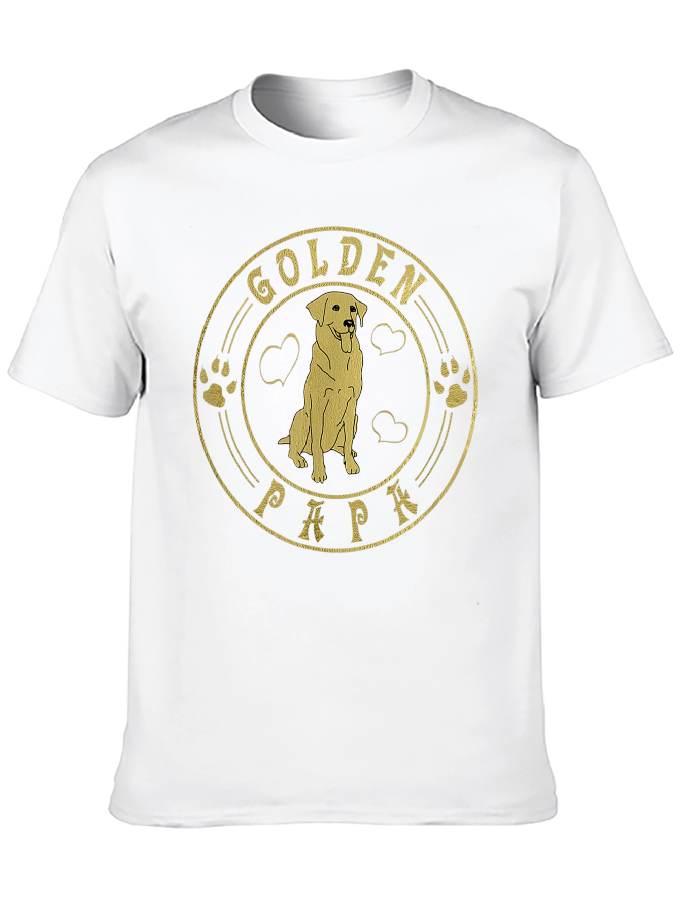 Golden Papa Dog T-Shirt - Dog Lover Gift