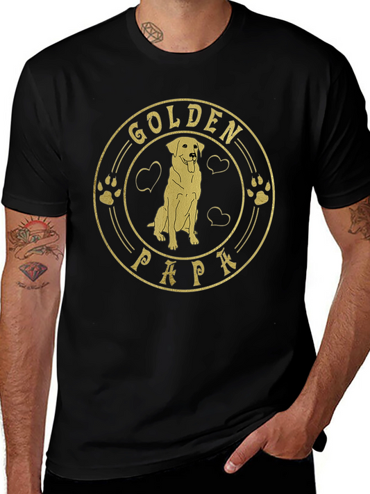 Golden Papa Dog T-Shirt - Dog Lover Gift