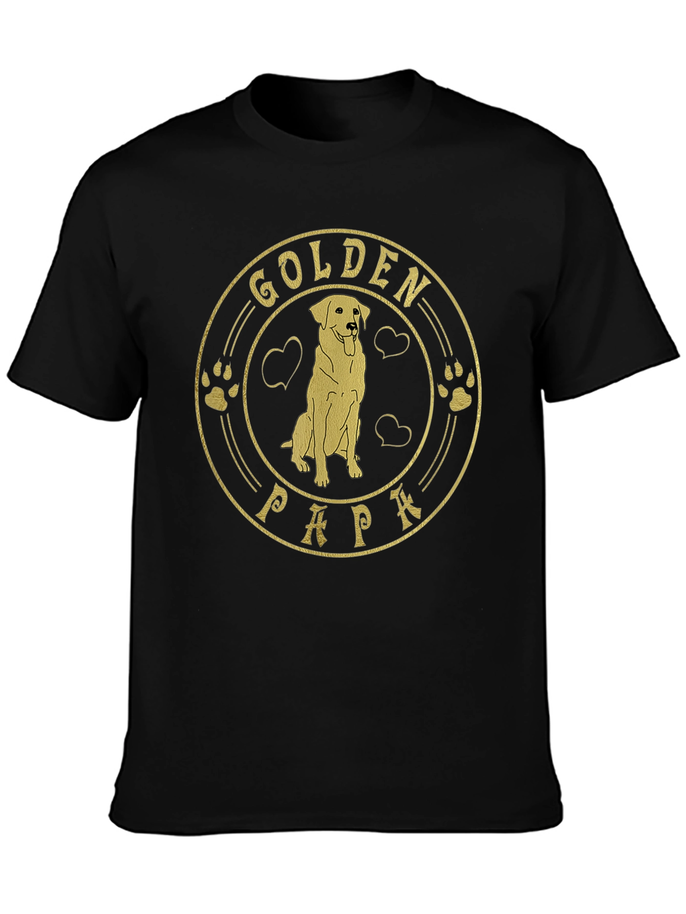 Golden Papa Dog T-Shirt - Dog Lover Gift