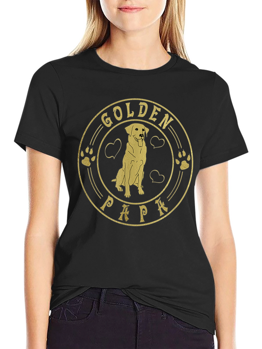 Golden Papa Dog T-Shirt - Dog Lover Gift