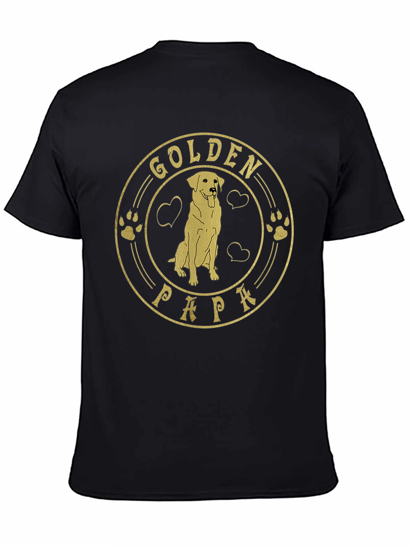 Golden Papa Dog T-Shirt - Dog Lover Gift