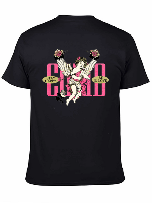 Cupid Graphic T-Shirt - Stay Happy Be In Love Design