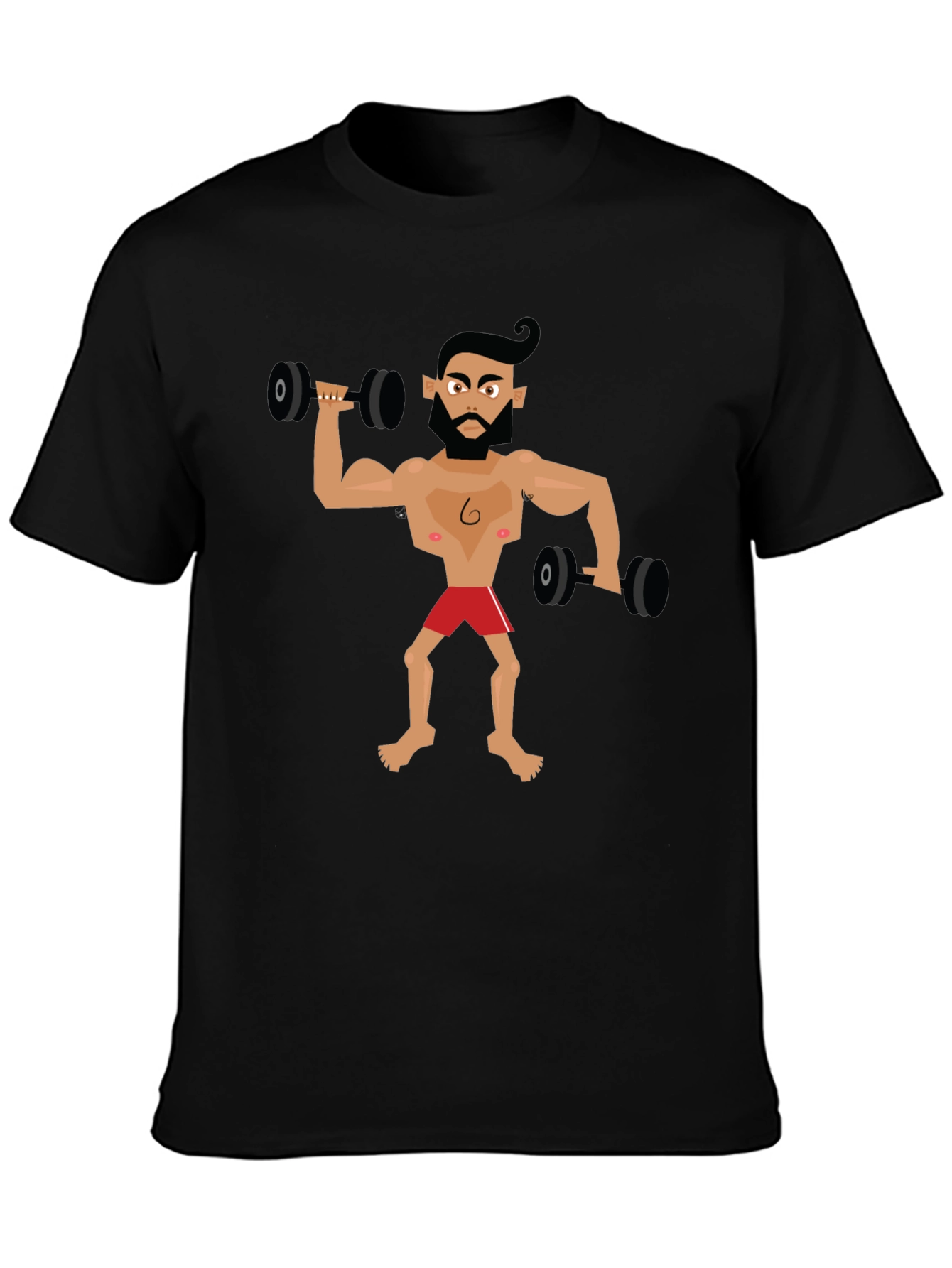 Cartoon Gym Dude T-Shirt