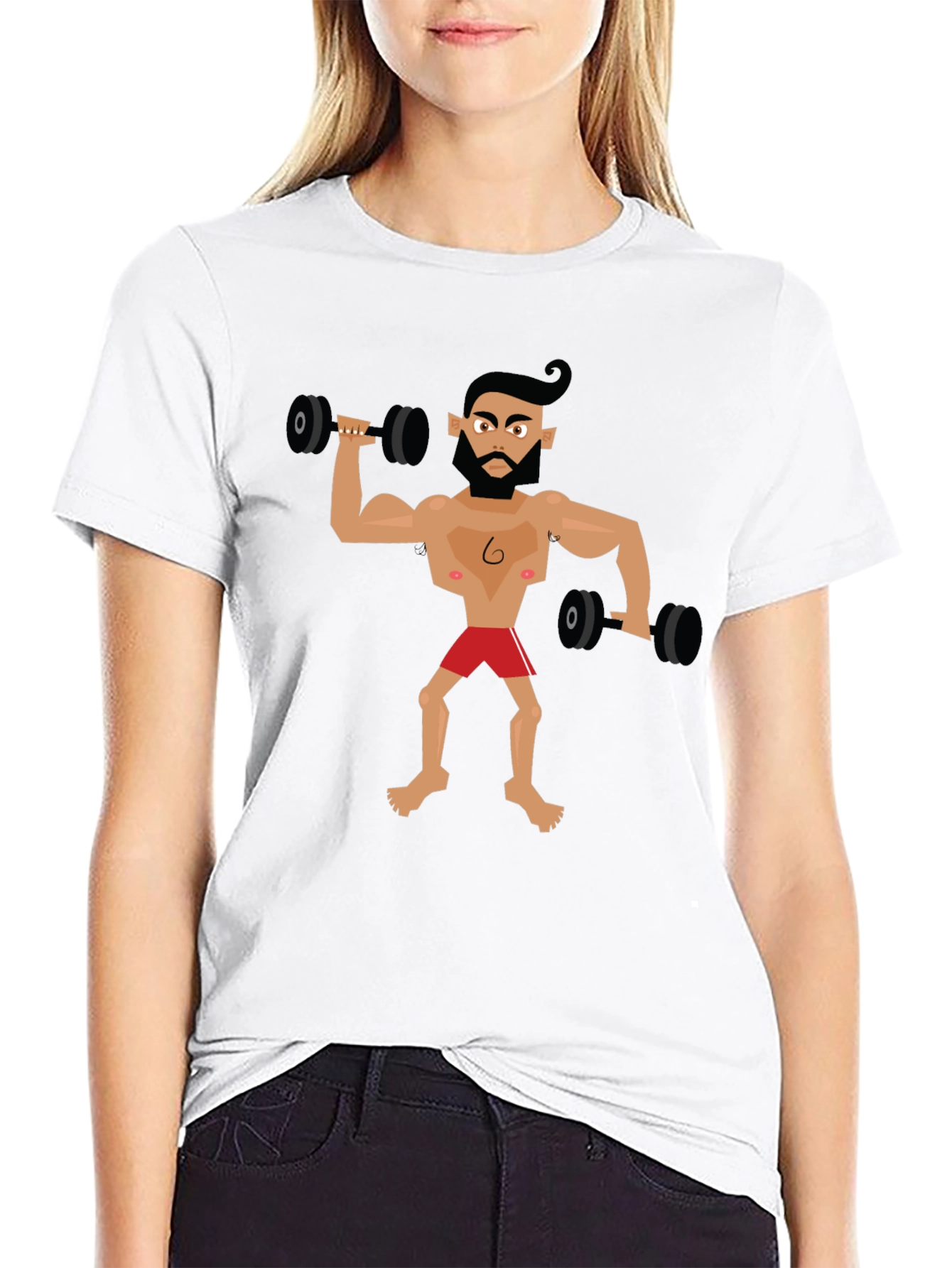 Cartoon Gym Dude T-Shirt