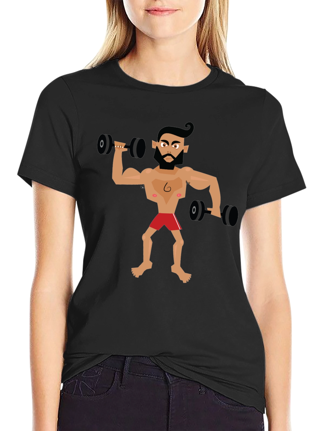 Cartoon Gym Dude T-Shirt