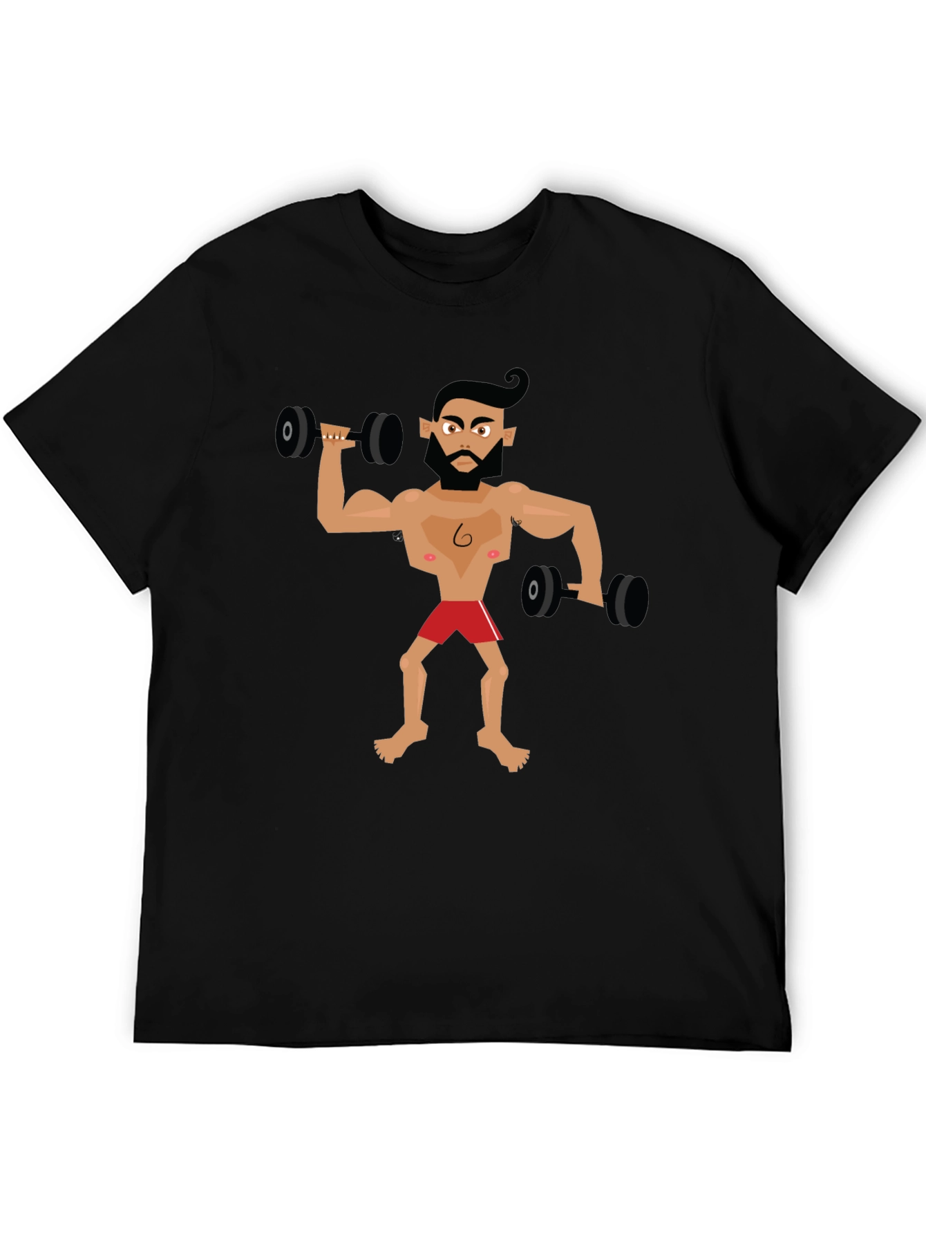 Cartoon Gym Dude T-Shirt
