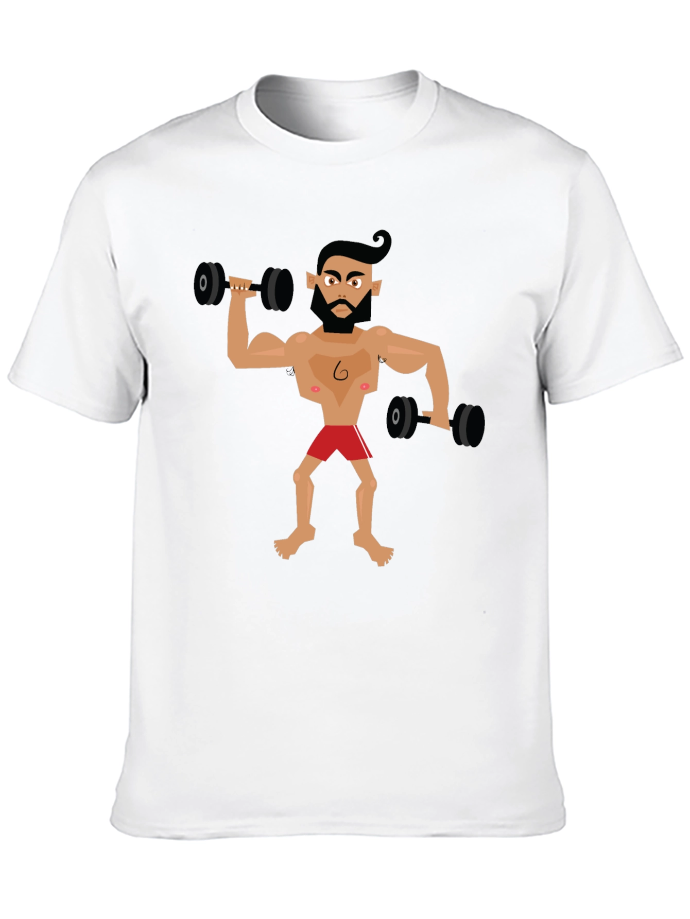 Cartoon Gym Dude T-Shirt