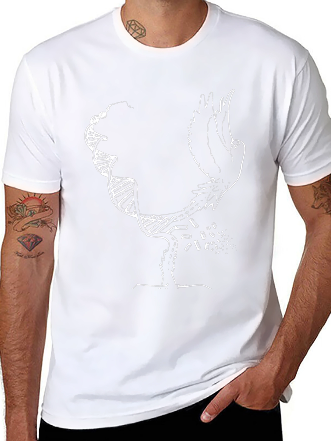 Black Graphic Tee - DNA & Bird
