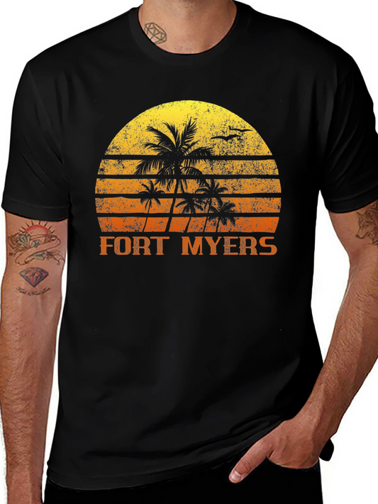 Fort Myers Palm Sunset Graphic Tee