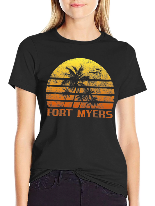 Fort Myers Palm Sunset Graphic Tee