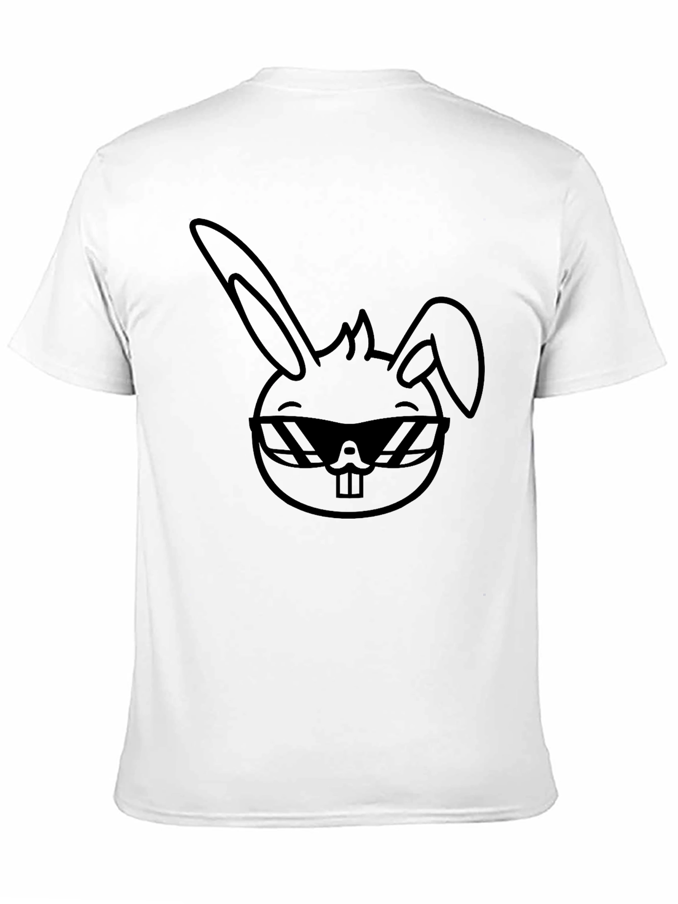 Cool Bunny Graphic Tee - Black Cotton T-Shirt