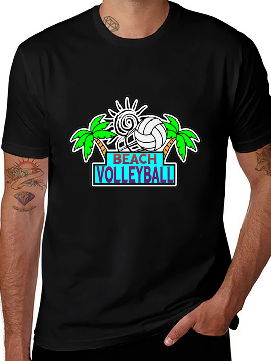 Beach Volleyball Graphic T-Shirt