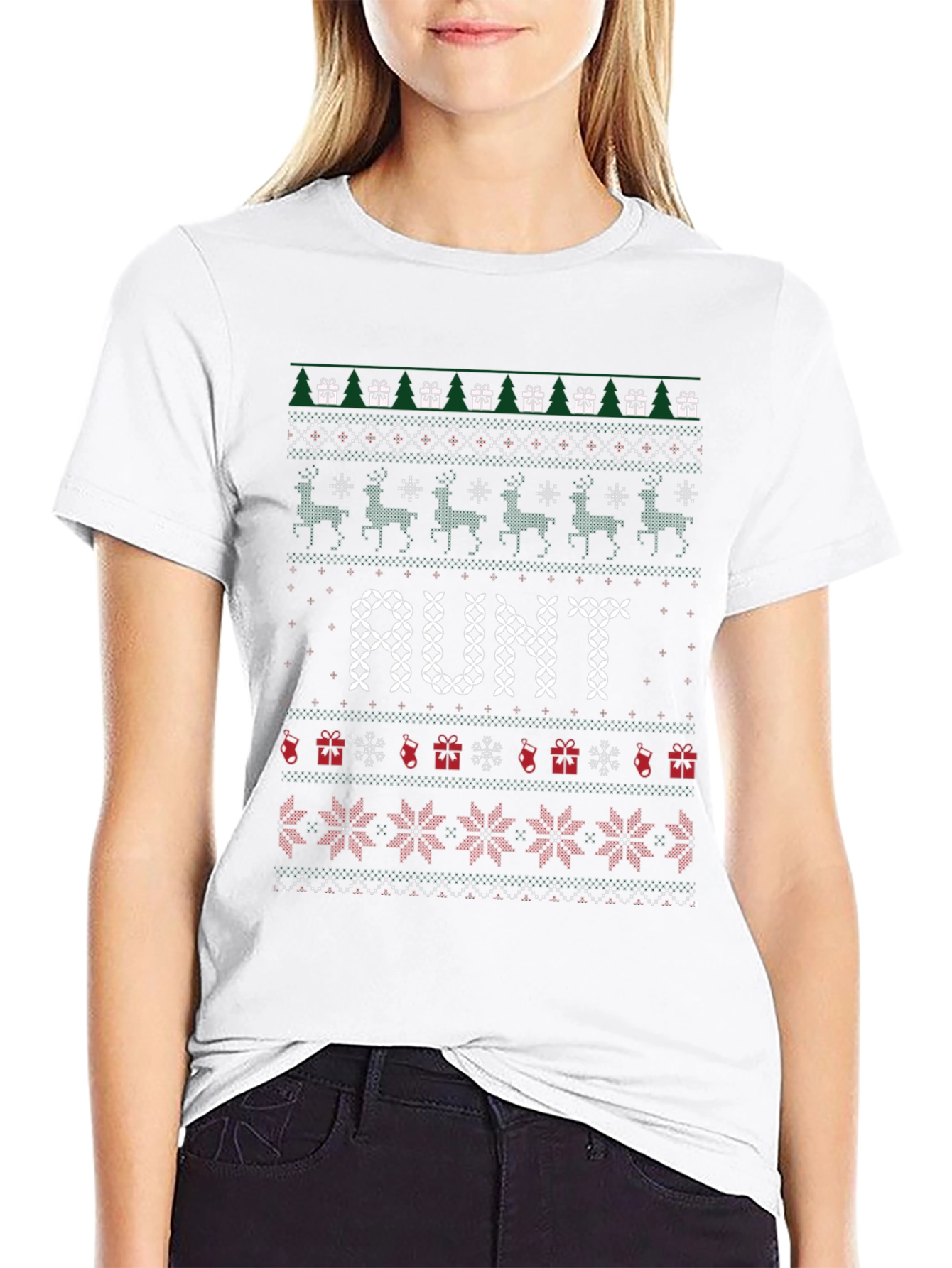 Aunt Christmas Ugly Sweater T-Shirt