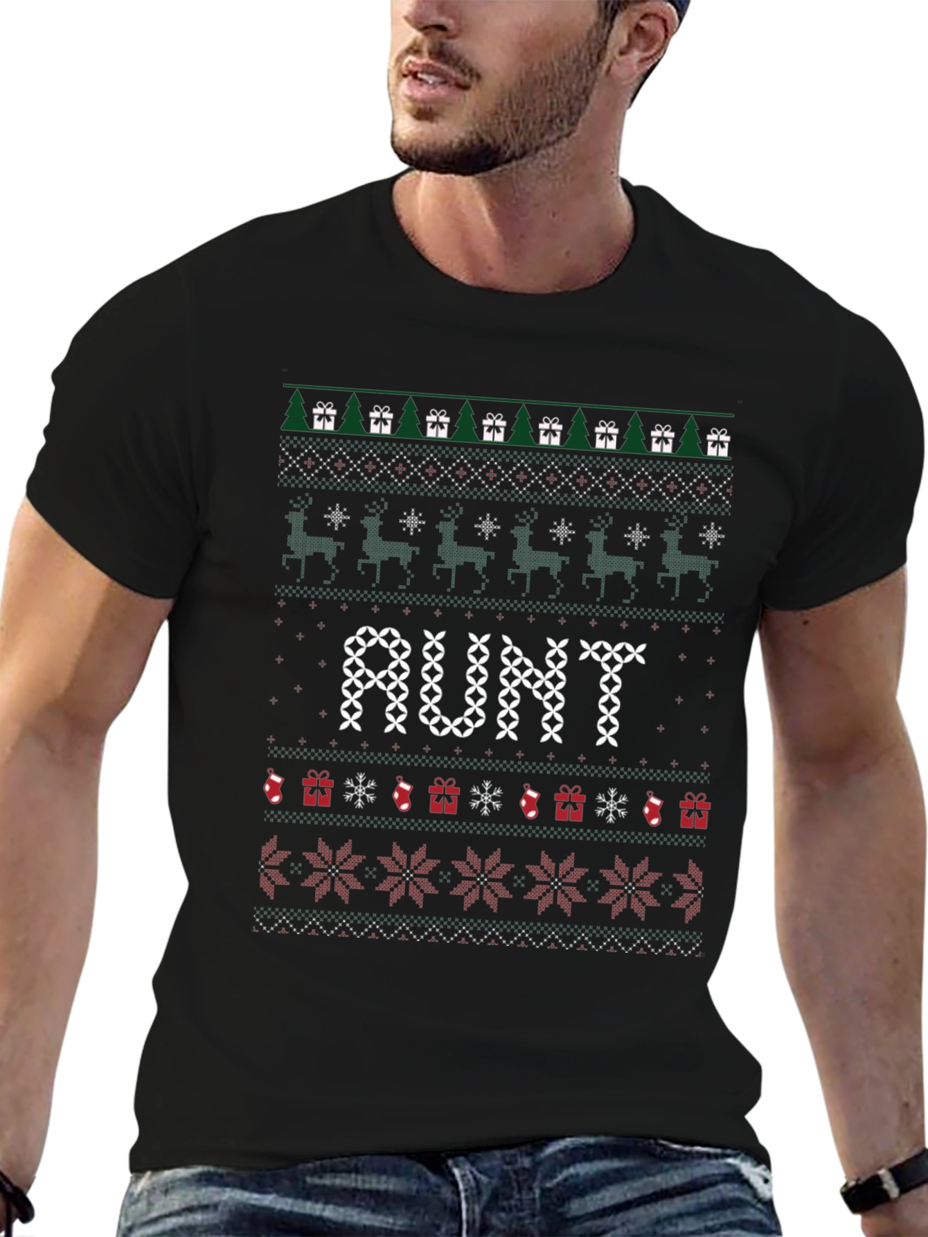 Aunt Christmas Ugly Sweater T-Shirt